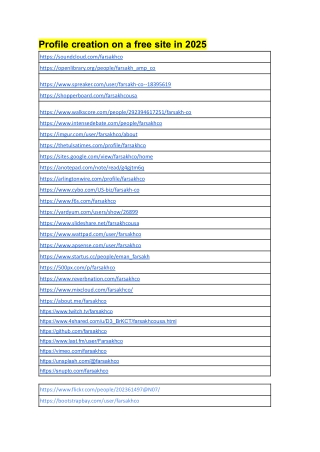 profile creation on a free site in 2025