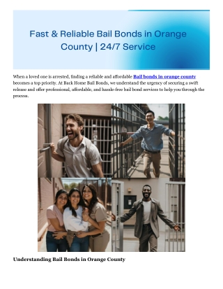Affordable bail bonds orange county