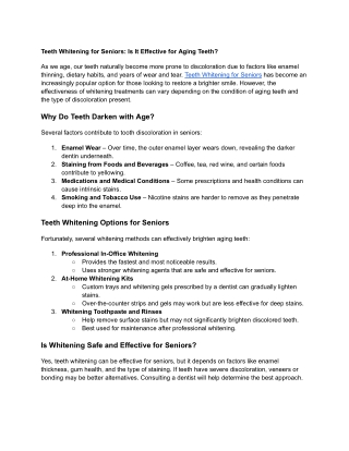 Teeth Whitening for Seniors_ Is It Effective for Aging Teeth