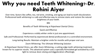 why you need teeth whitening dr rohini aiyer