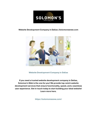 website development company in dallas solomonswww