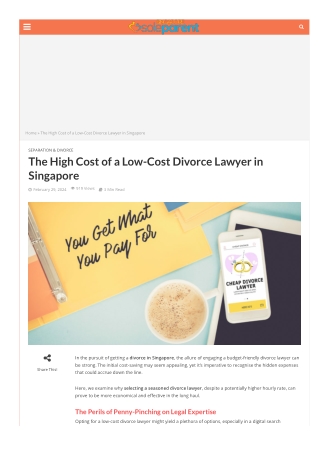 Cheap Divorce Lawyer in Singapore | Singapore Sole Parent