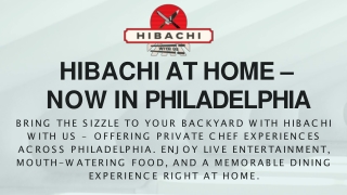 Hibachi at Home in Philadelphia A Unique Private Chef Experience