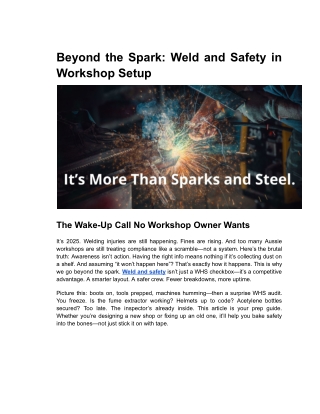 Beyond the Spark_ Weld and Safety in Workshop Setup