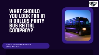 What Should You Look for in a Dallas Party Bus Rental Company
