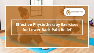 Effective Physiotherapy Exercises for Lower Back Pain Relief