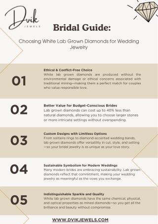 Bridal Guide: Choosing White Lab Grown Diamonds for Wedding Jewelry