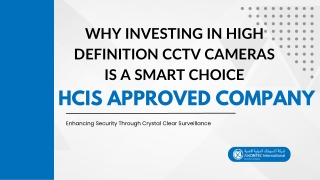 Why Investing in High Definition CCTV Cameras is a Smart Choice