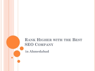 the Best SEO Company in ahmedabad