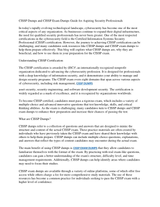 cissp dumps and cissp exam dumps guide