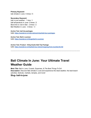 Bali Climate In June Your Ultimate Travel Weather Guide