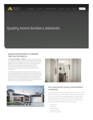 Quality Home Builders Adelaide