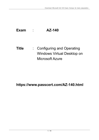 download microsoft az 140 exam dumps for best