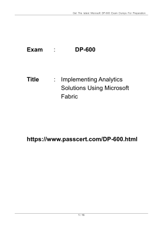 get the latest microsoft dp 600 exam dumps