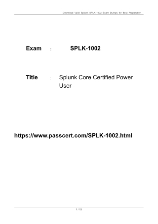 download valid splunk splk 1002 exam dumps