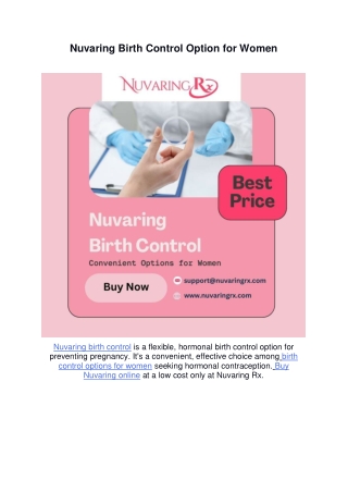 Nuvaring Birth Control Option for Women