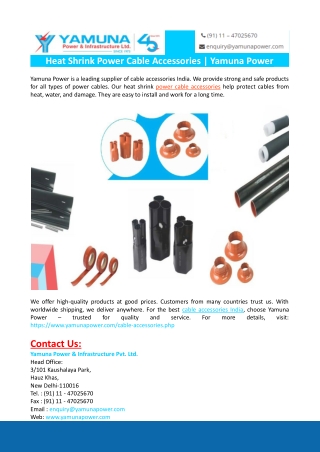 Cable Accessories India