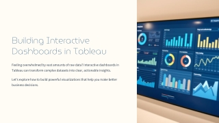 building interactive dashboards in tableau