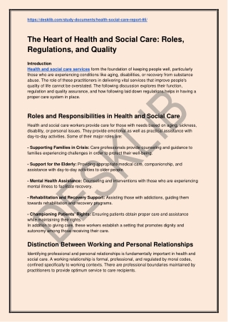 The Heart of Health and Social Care_ Roles, Regulations, and Quality - PDF