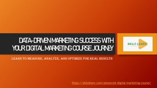 DATA-DRIVEN MARKETING SUCCESS WITH YOUR DIGITAL MARKETING COURSE