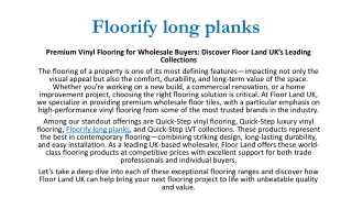 Floorify long planks
