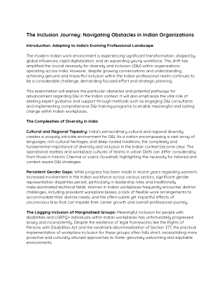 The Inclusion Journey_ Navigating Obstacles in Indian Organizations