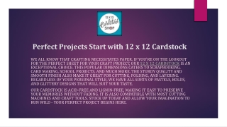 12 x 12 Cardstock Shop Presentation 2