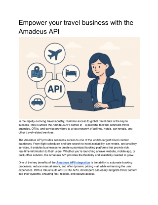 Empower your travel business with the Amadeus API