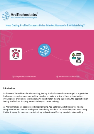 How Dating Profile Datasets Drive Market Research & AI Matching
