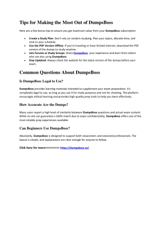 tips for making the most out of dumpsboss