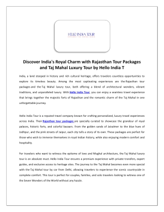 Wildlife tour packages