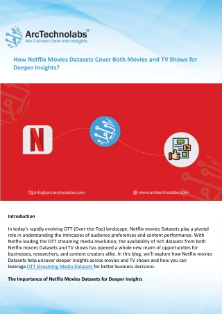 How Netflix Movies Datasets Provide Insights Across Movies & TV Shows