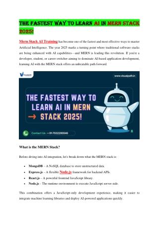 Mern Stack Training In Hyderabad | Mern Full Stack AI Training