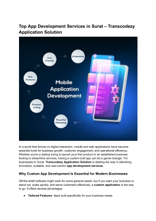 top app development services in surat transcodezy