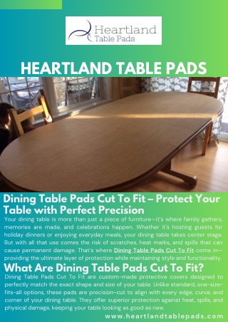 heartland table pads