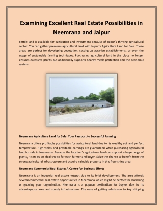 Examining Excellent Real Estate Possibilities in Neemrana and Jaipur (2)