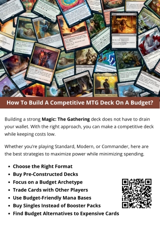 How To Build A Competitive MTG Deck On A Budget?