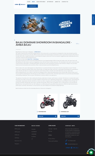 Dominar on road price Bangalore - Amba Bajaj