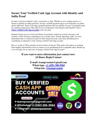 The Best Trustable Website to Buy Verified Cash App Accounts in 2025