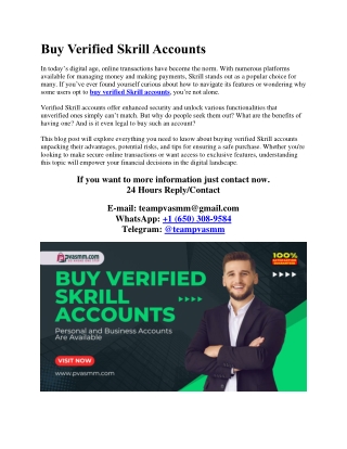 Top 14 Sites To Buy Verified Skrill Accounts For Sale In 2025