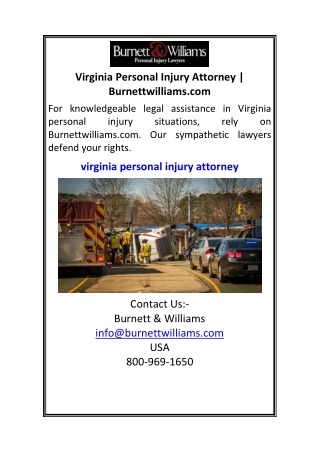 Virginia Personal Injury Attorney Burnettwilliams.com