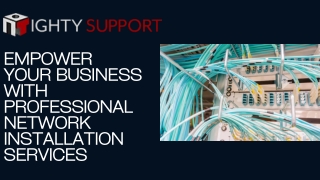 Empower Your Business with Professional Network Installation Service