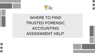 Where to Find Trusted Forensic Accounting Assignment Help