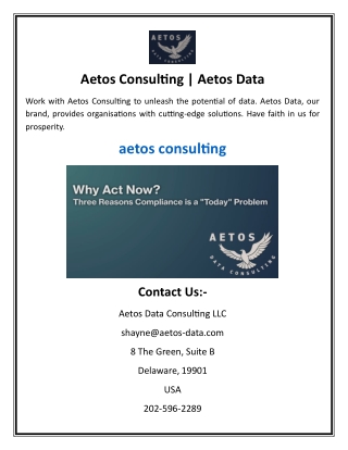 aetos consulting aetos data