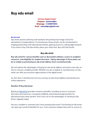 Buy Edu email - unlock student discounts – 100%- Verified Smmsellpro