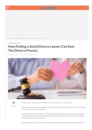 How Finding a Good Divorce Lawyer Can Ease The Divorce Process