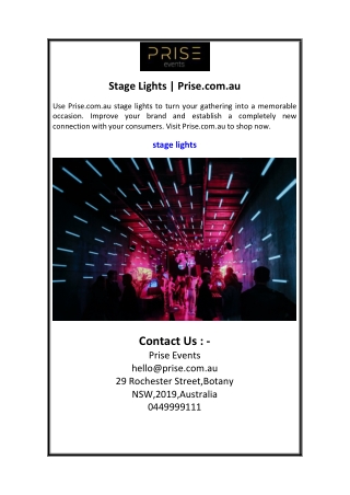 stage lights prise com au