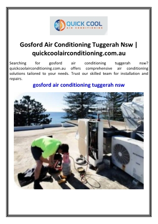 Gosford Air Conditioning Tuggerah Nsw  quickcoolairconditioning.com.au