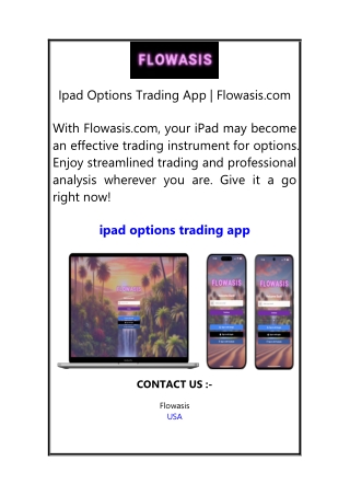 Ipad Options Trading App Flowasis.com
