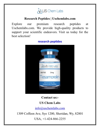 Research Peptides Uschemlabs